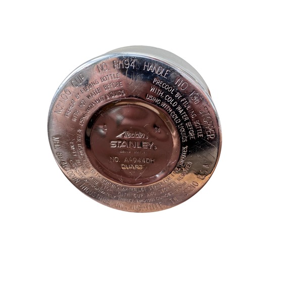 Vintage Aladdin Stanley Green Thermos‎ Bottle with Cup A6944DH Quart - Picture 6 of 7